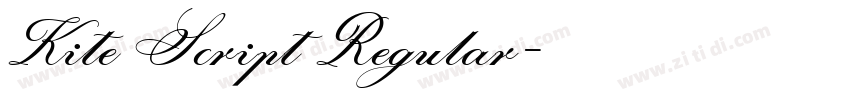 Kite Script Regular字体转换